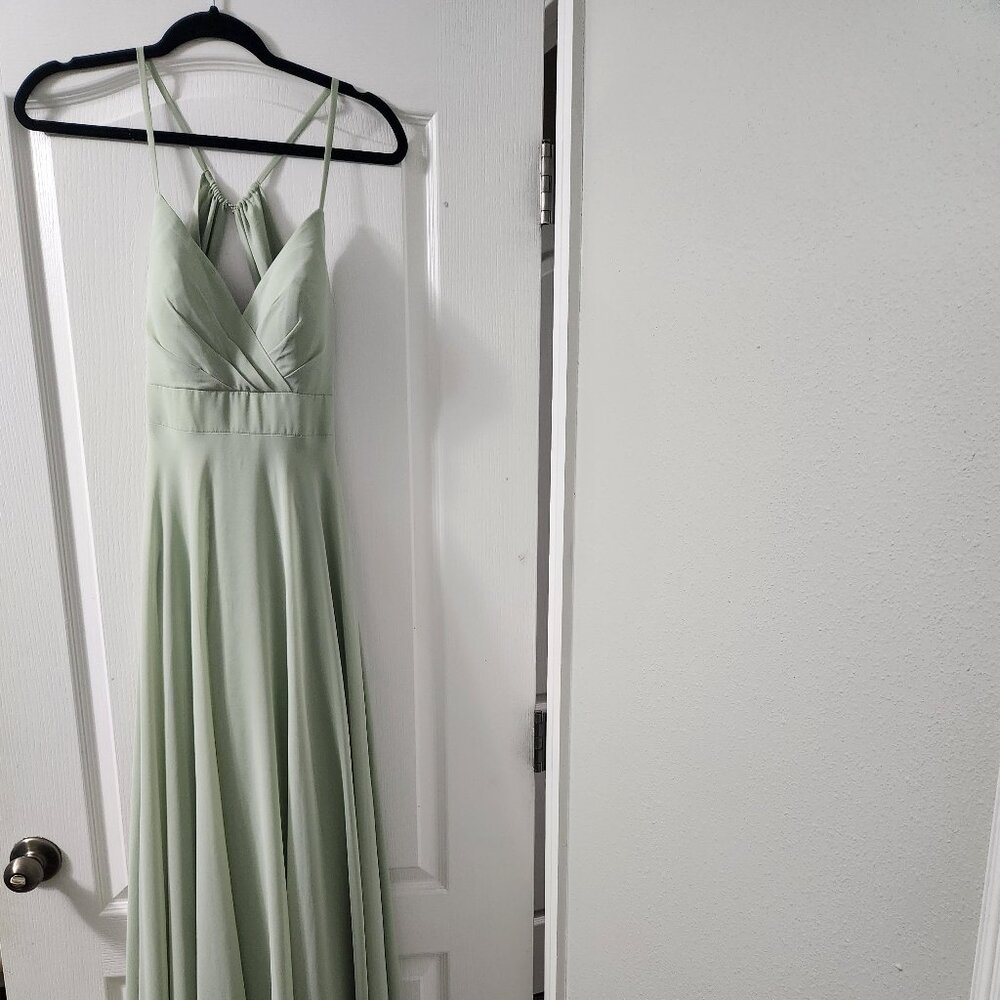 Azazie Avelina Bridesmaid Dress in Dusty Sage